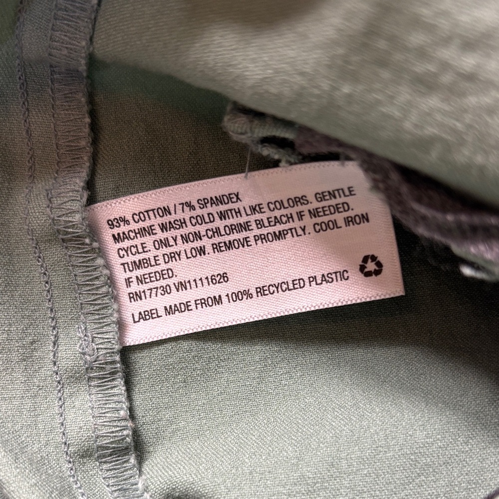 a new day Sage Green Side Zip Chinos Pants Spring Size 10 - Picture 3 of 11